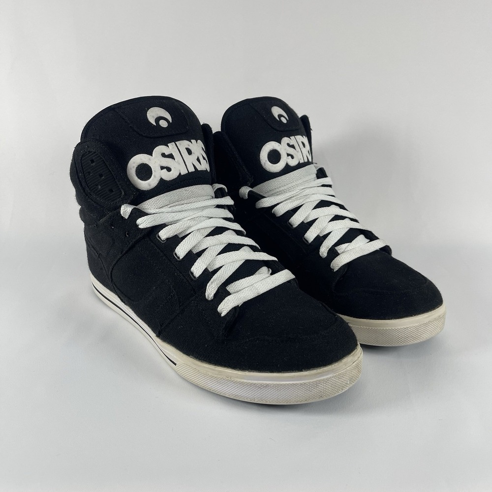 Osiris Clone Shoes Mens 11.5 Black Skater Grunge High Top Retro Streetwear Y2K